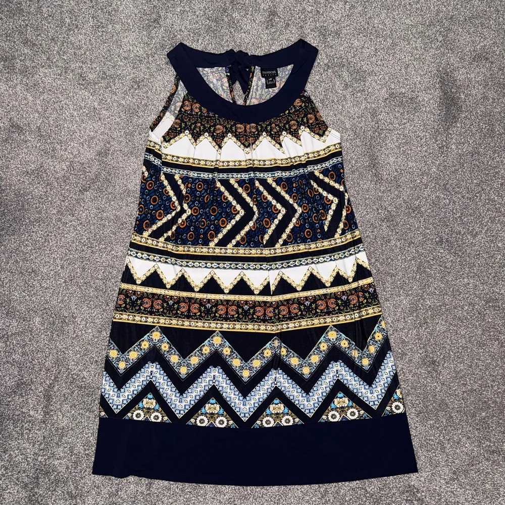 En Focus Sleeveless Tank Top w/ Vibrant Tribal-Geometrical‎ Print Tank Top - 14P